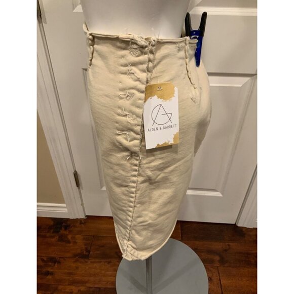 Project Alabama Tan Designer Patchwork Skirt W/ Raw Edges, Size NA - Picture 4 of 7